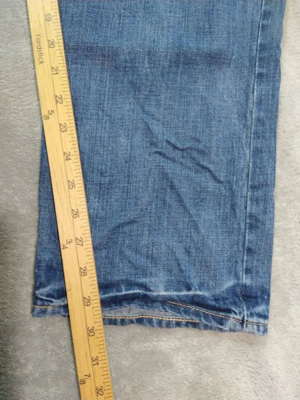 Banana Republic Jeans Mens 38x30 Blue Denim Slim Straight Distressed High Rise